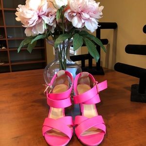 New Jcrew leather high heel sandals